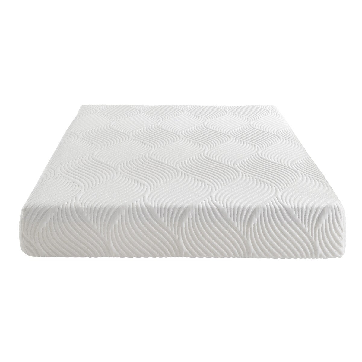 10-inch Queen Size Bed Mattress Gel-Infused Memory Foam Mattress, Firm, White, Mattress in a Box