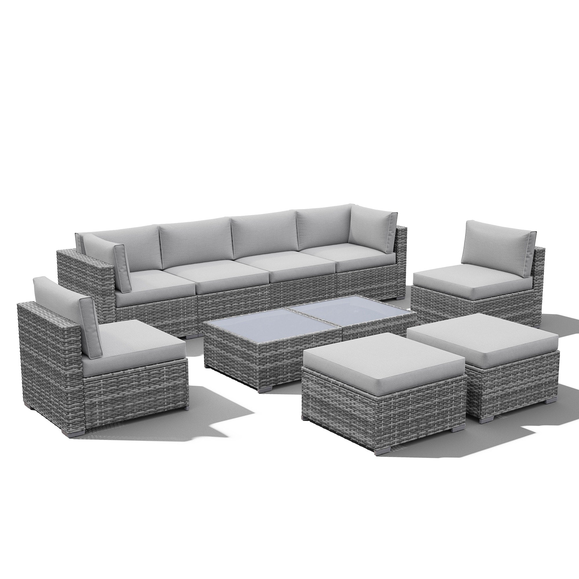 10-piece Wicker Sectional Sofa Set