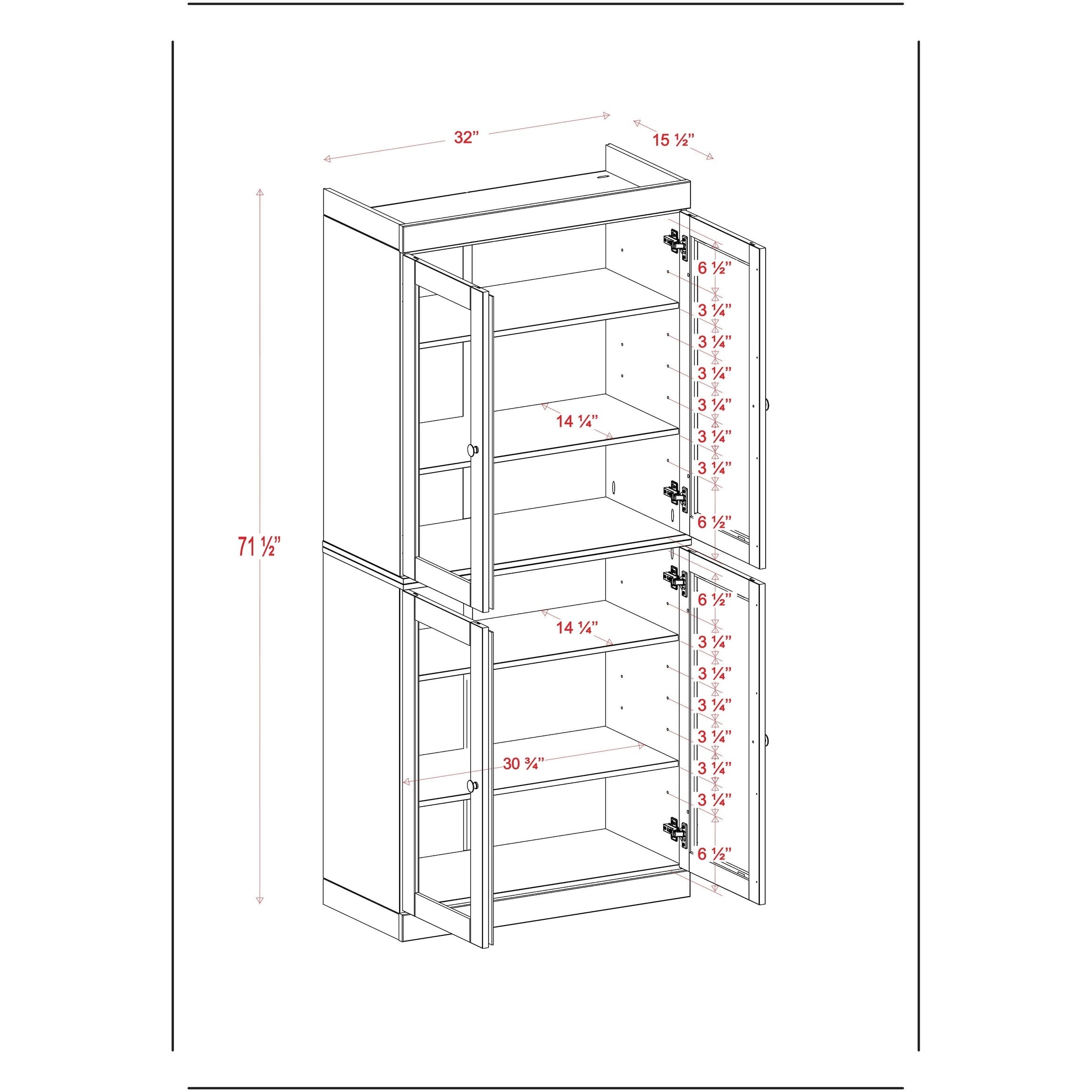 100% Solid Wood 6-Shelf Bookcase with Optional Doors by Palace Imports