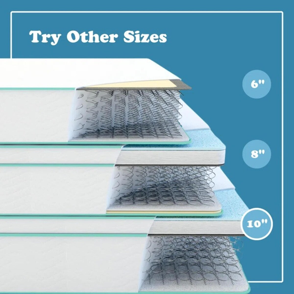10-inch Cool Gel Memory Foam Innerspring Hybrid Mattress by BRN