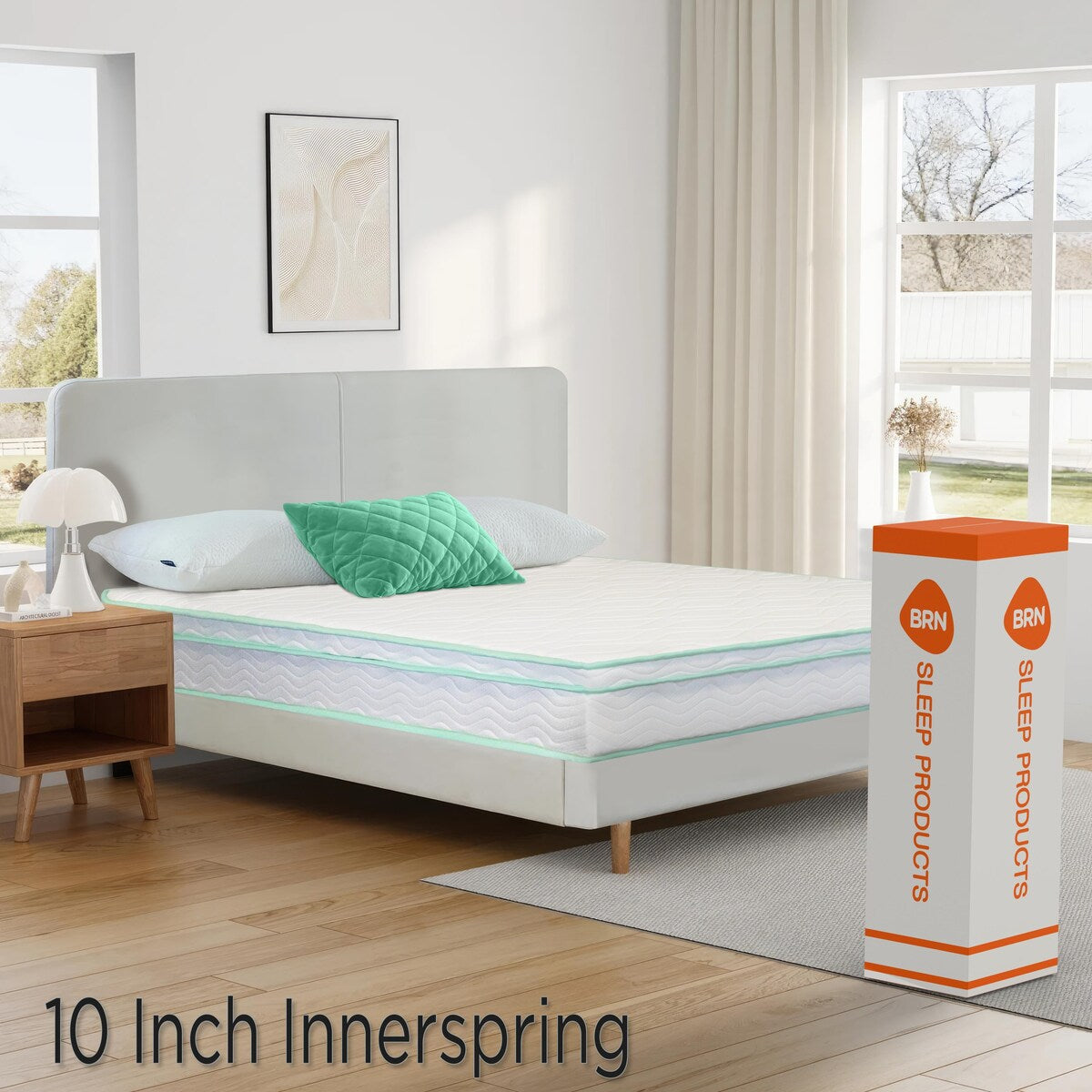 10-inch Cool Gel Memory Foam Innerspring Hybrid Mattress by BRN
