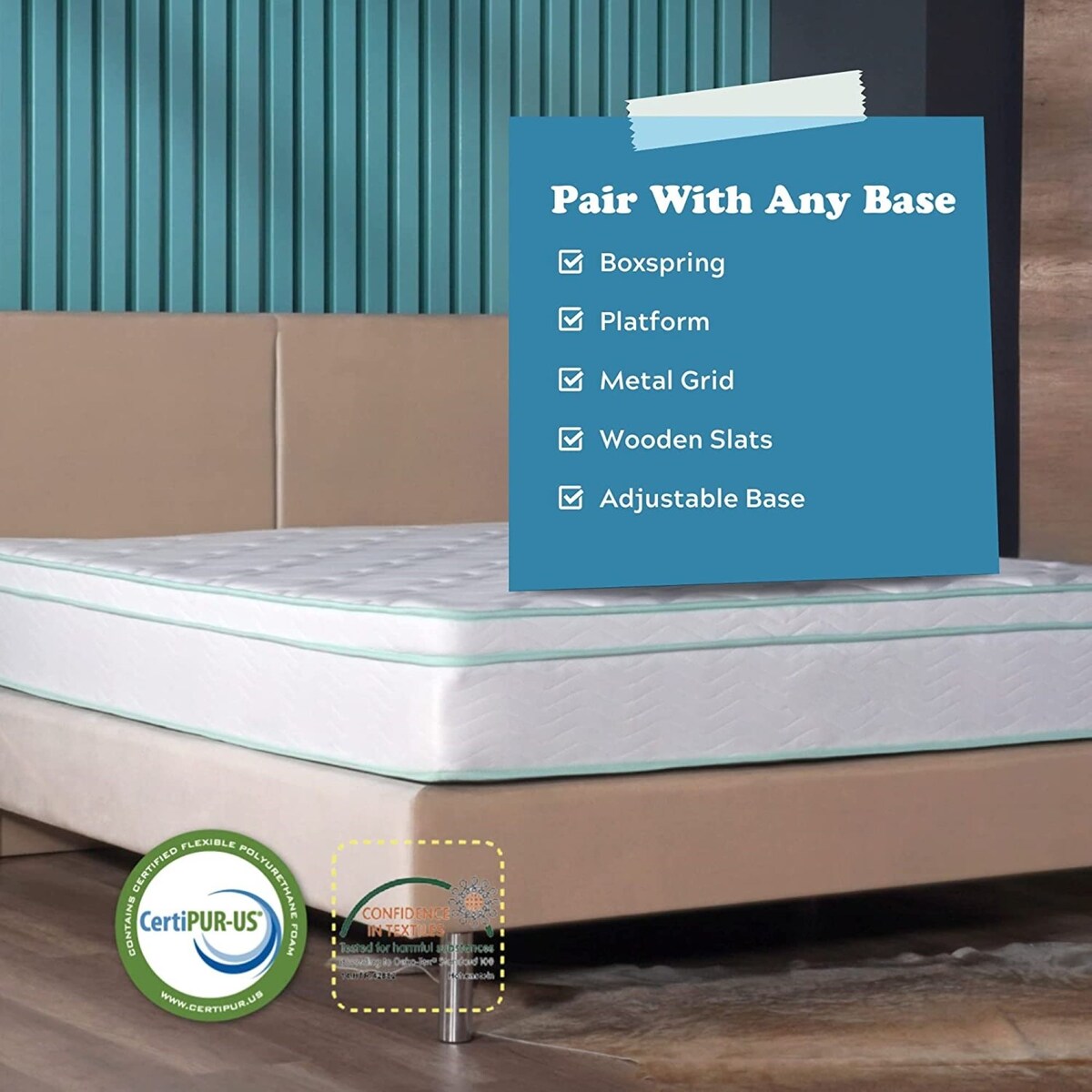 10-inch Cool Gel Memory Foam Innerspring Hybrid Mattress by BRN