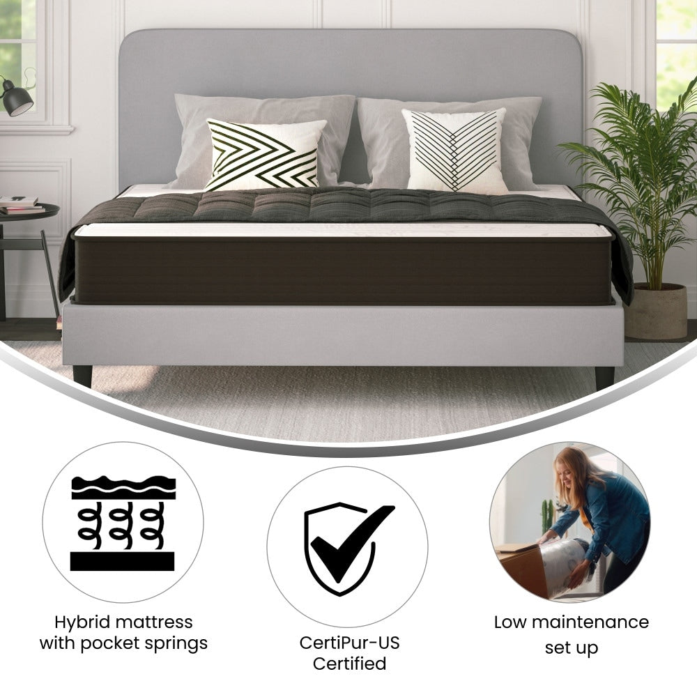 10 Hybrid Foam and Pocket Spring Mattress, Mattress in a Box