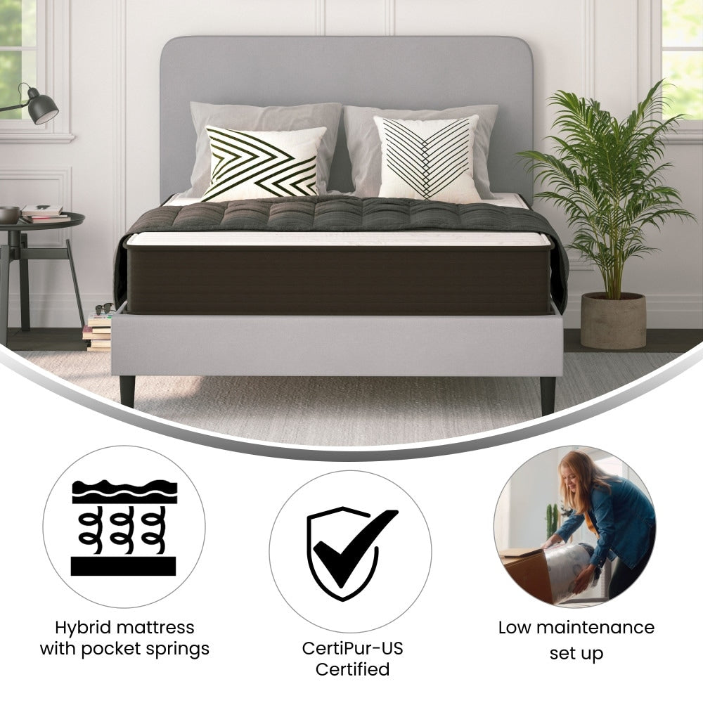 10 Hybrid Foam and Pocket Spring Mattress, Mattress in a Box