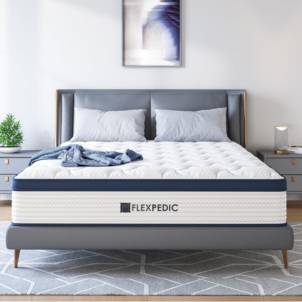 10 King Mattress,Memory Foam Hybrid Mattress with Space Cotton for Tight Sleep,Cooling Mattress with Stronger Support