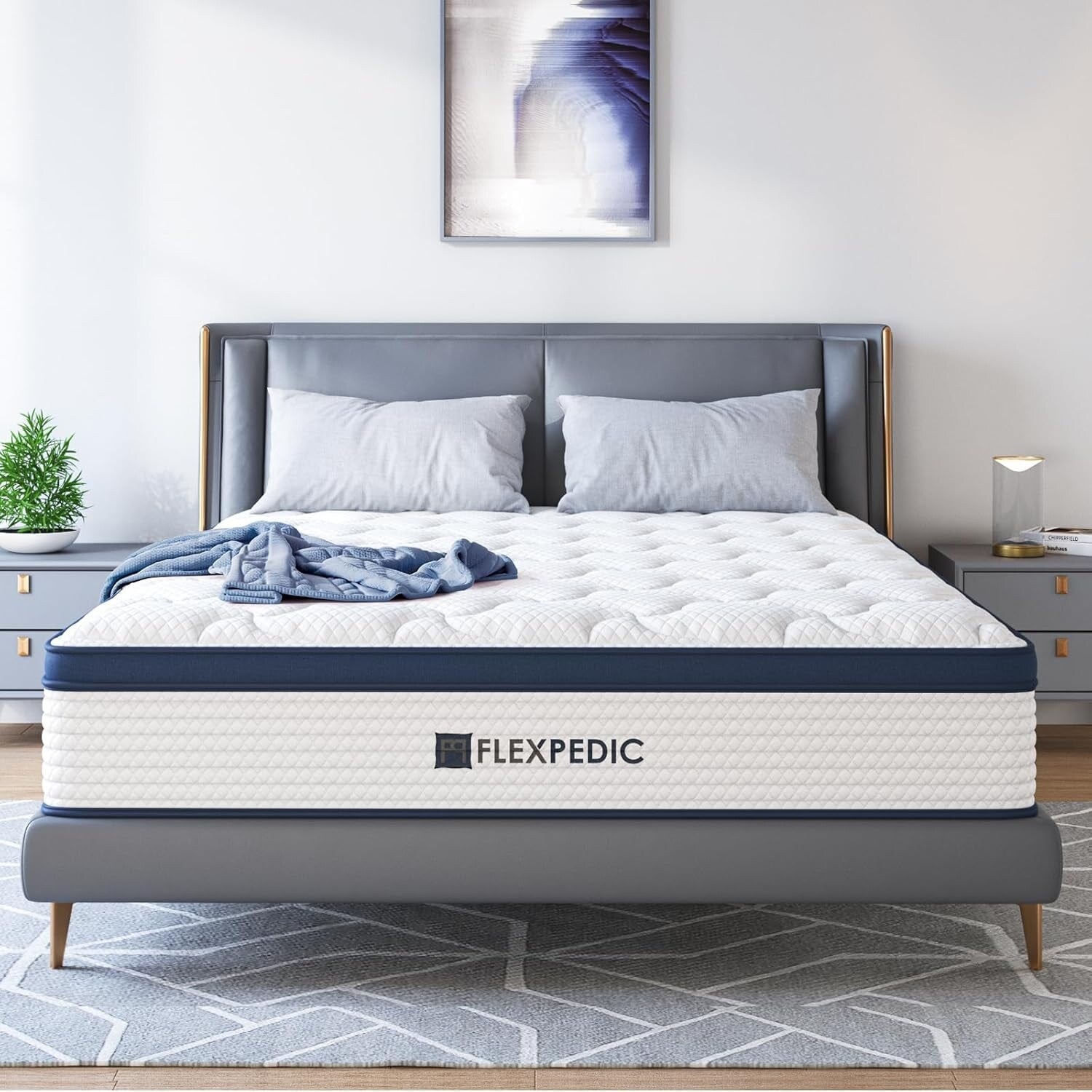 10 King Mattress,Memory Foam Hybrid Mattress with Space Cotton for Tight Sleep,Cooling Mattress with Stronger Support