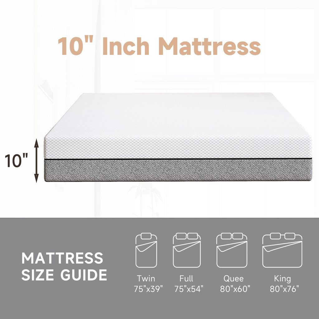 10 Medium Memory Foam Mattress in a Box