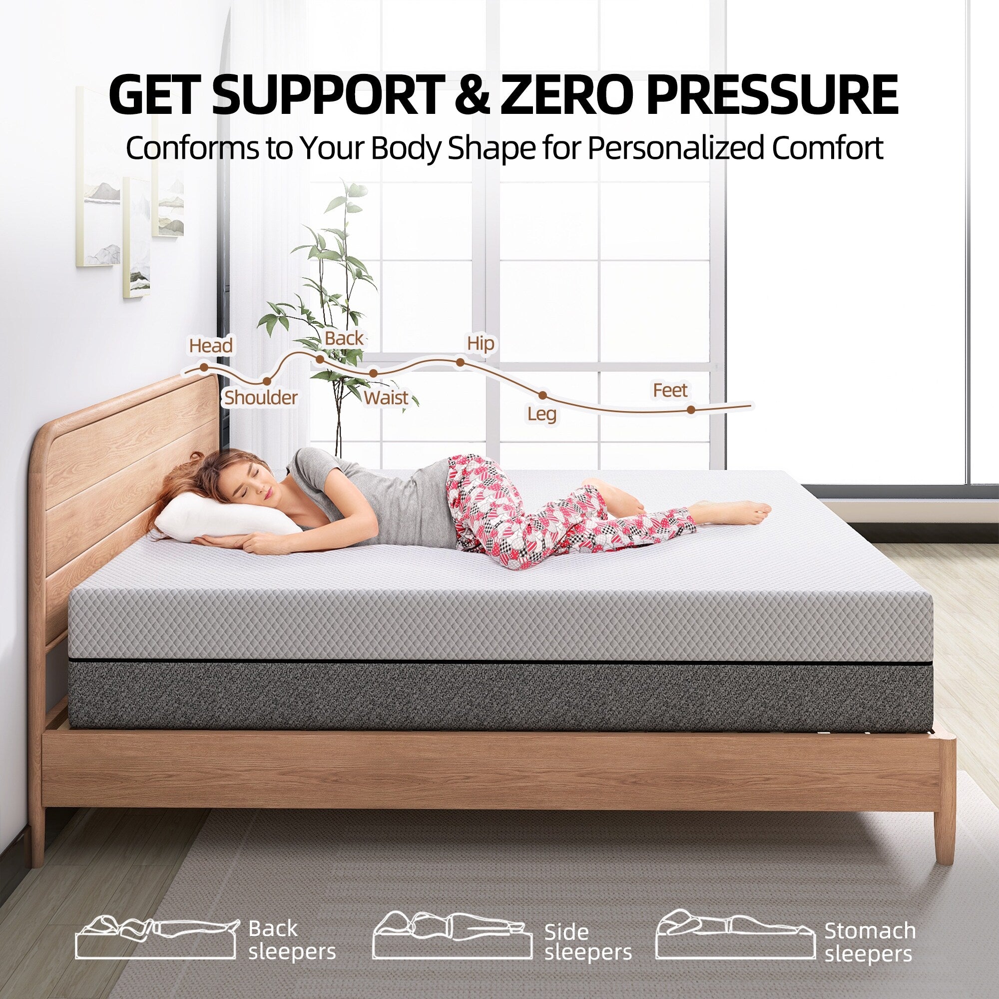 10 Medium Memory Foam Mattress in a Box