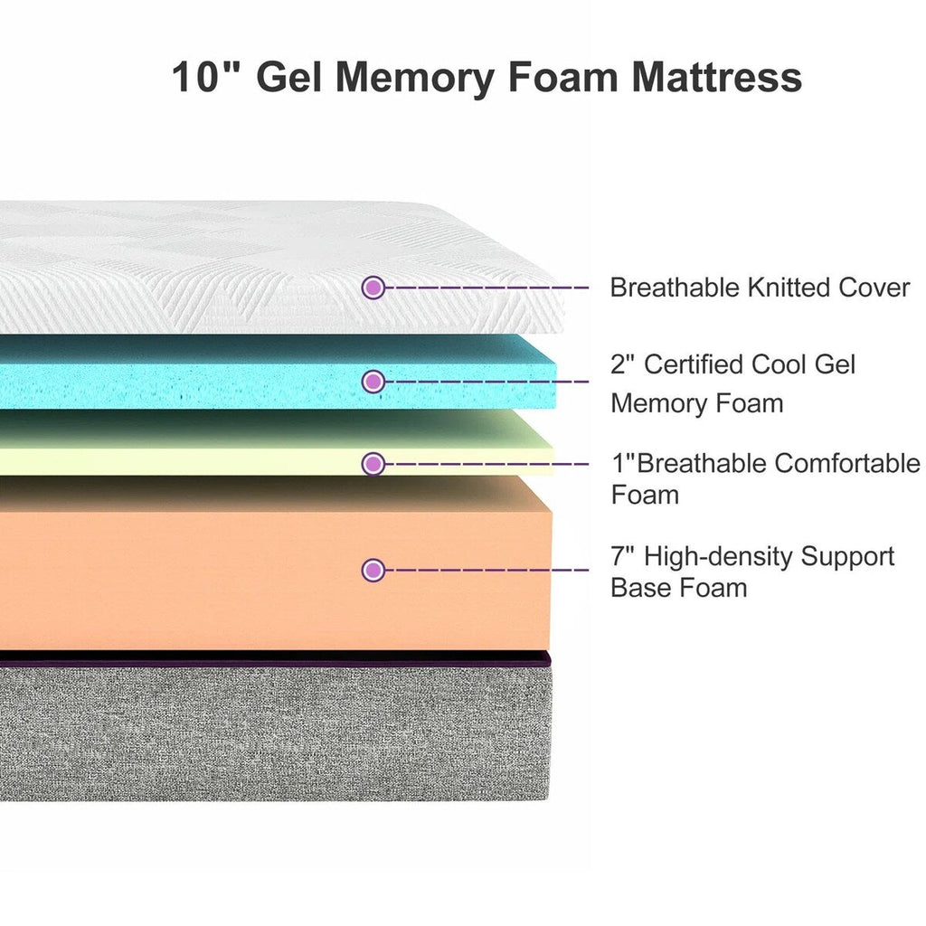 10'' Medium Gel Memory Foam Mattress