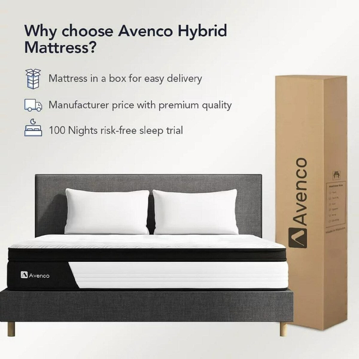 10'' Medium Pillow Top Hybrid Mattress