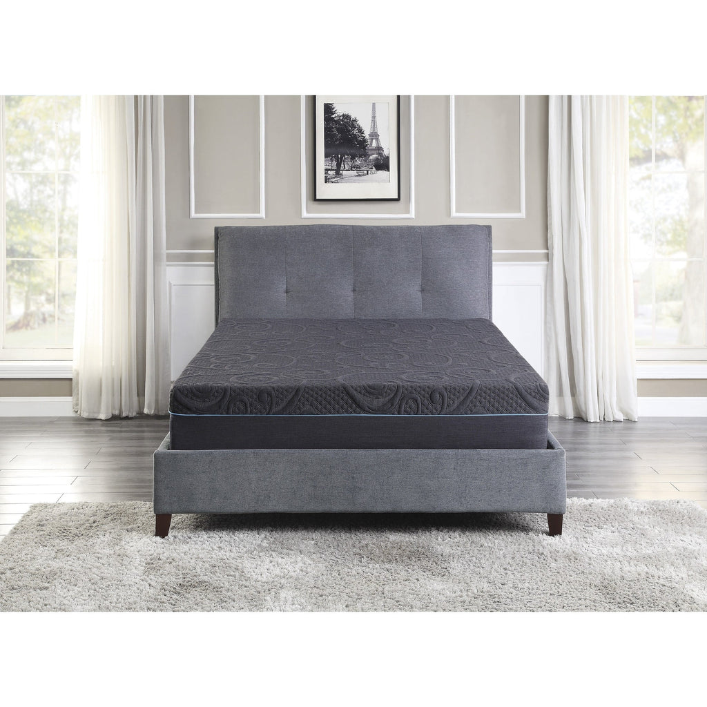 11-inch Eastern King Bed Mattress Gel-Infused Memory Foam Hybrid Mattress, Dark Gray, Mattress in a Box