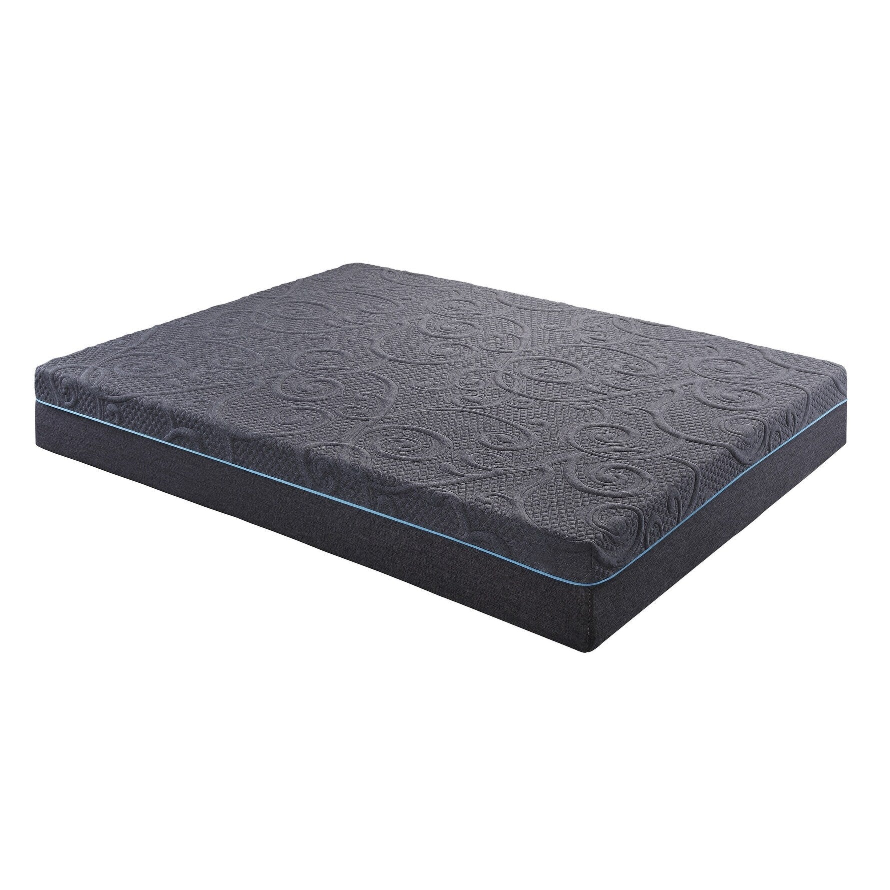 11-inch Eastern King Bed Mattress Gel-Infused Memory Foam Hybrid Mattress, Dark Gray, Mattress in a Box