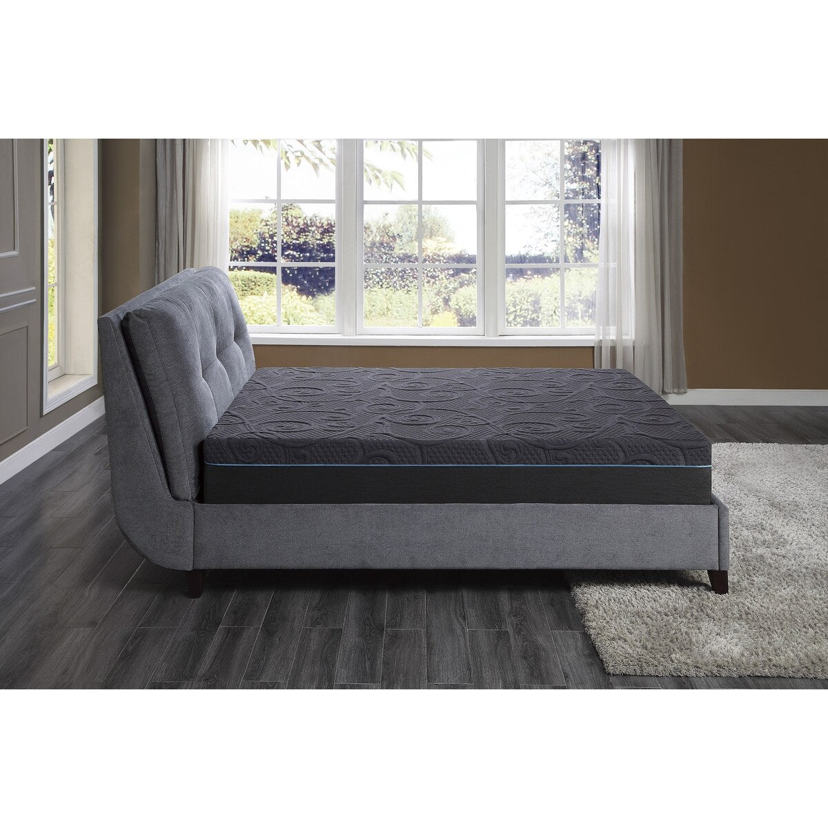 11-inch Full Size Bed Mattress Gel-Infused Memory Foam Hybrid Mattress, Dark Gray, Mattress in a Box