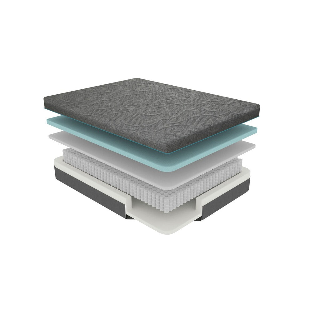 11-inch Full Size Bed Mattress Gel-Infused Memory Foam Hybrid Mattress, Dark Gray, Mattress in a Box