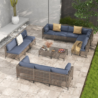 Outdoor Patip Sectional Seating Group with Cushions