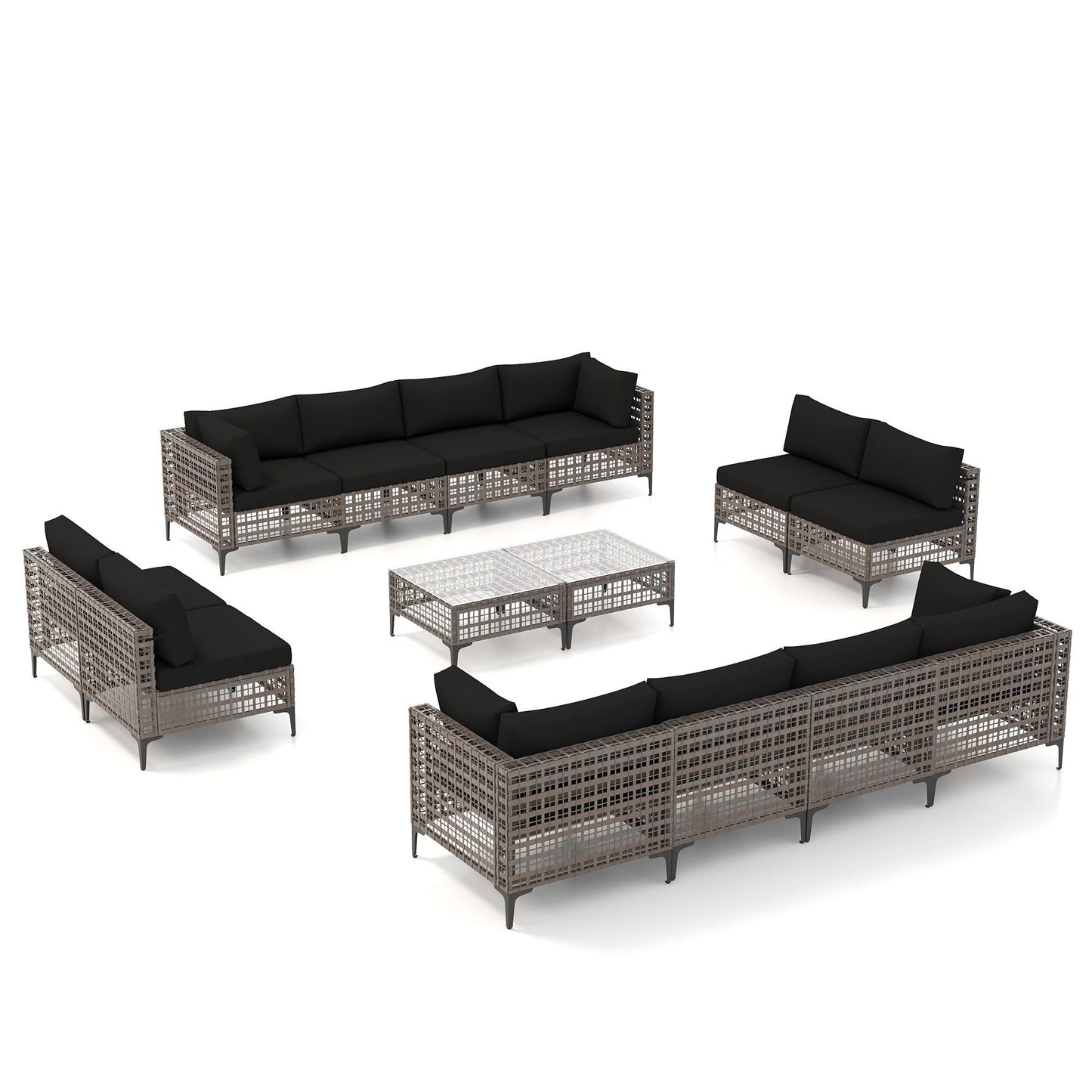 Outdoor Patip Sectional Seating Group with Cushions