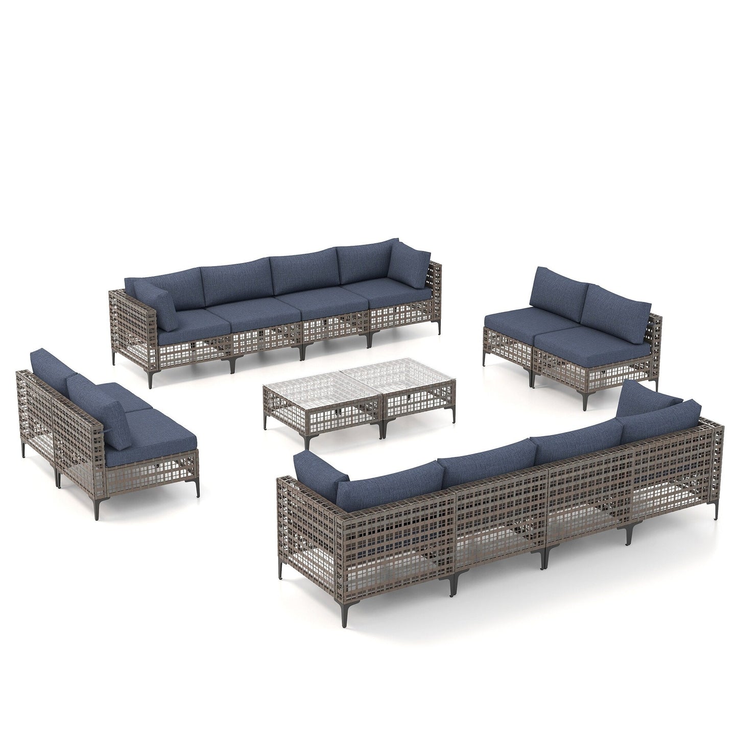 Outdoor Patip Sectional Seating Group with Cushions