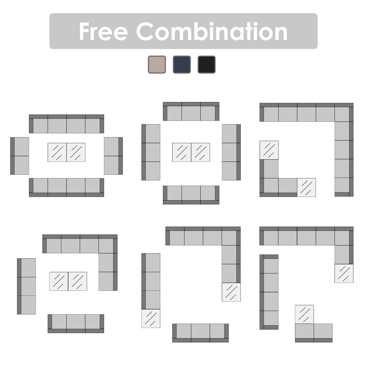 Outdoor Patip Sectional Seating Group with Cushions