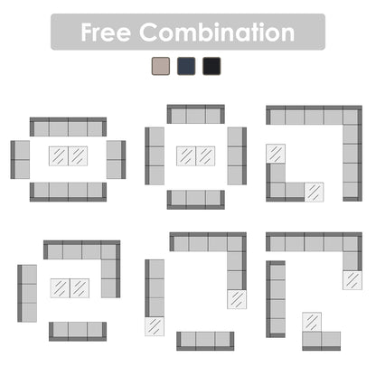 Outdoor Patip Sectional Seating Group with Cushions