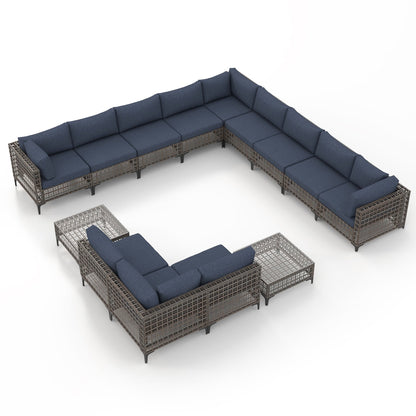 Outdoor Patip Sectional Seating Group with Cushions