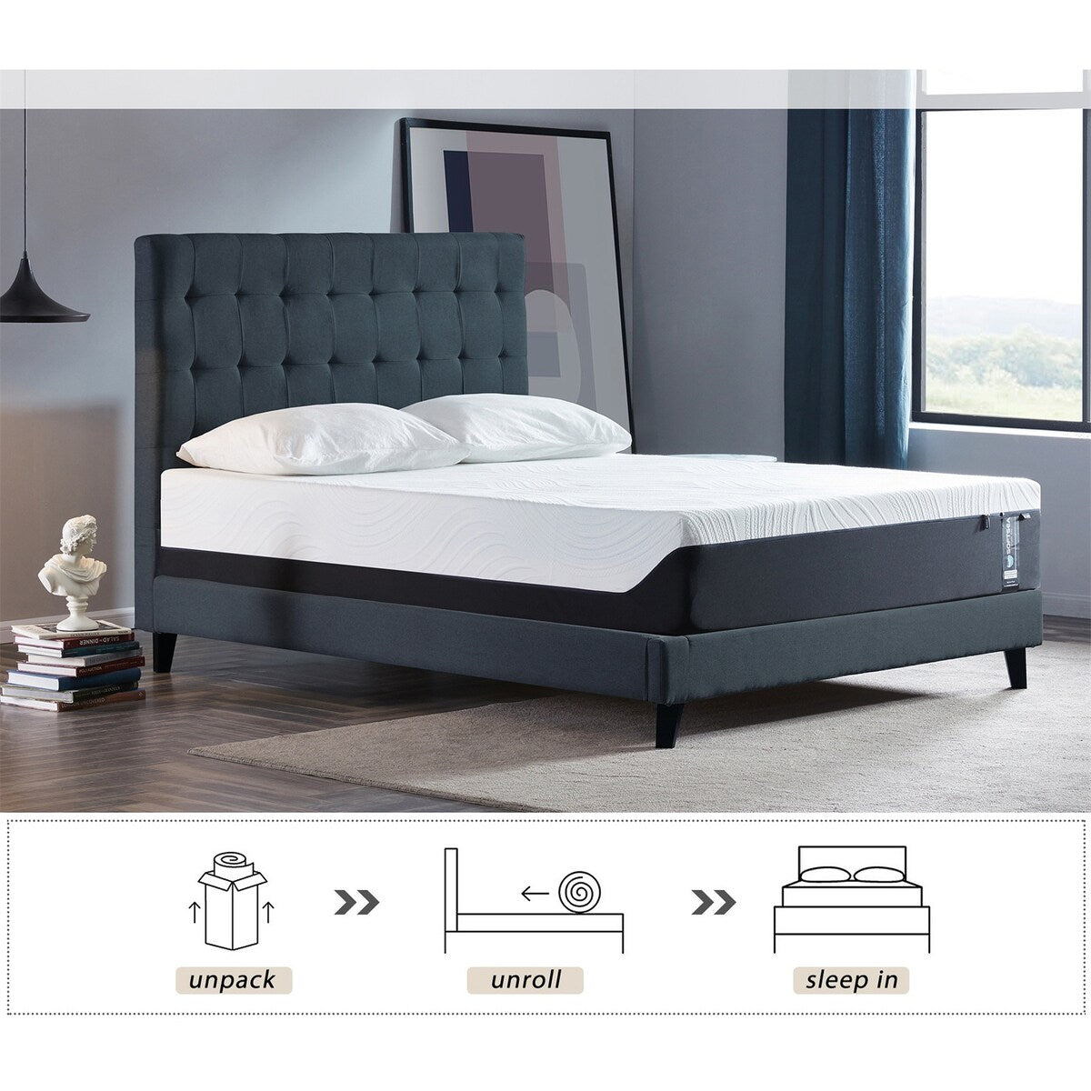 12 Inch Gel Memory Foam Mattress (Twin) -Medium Plush Cooling Mattress