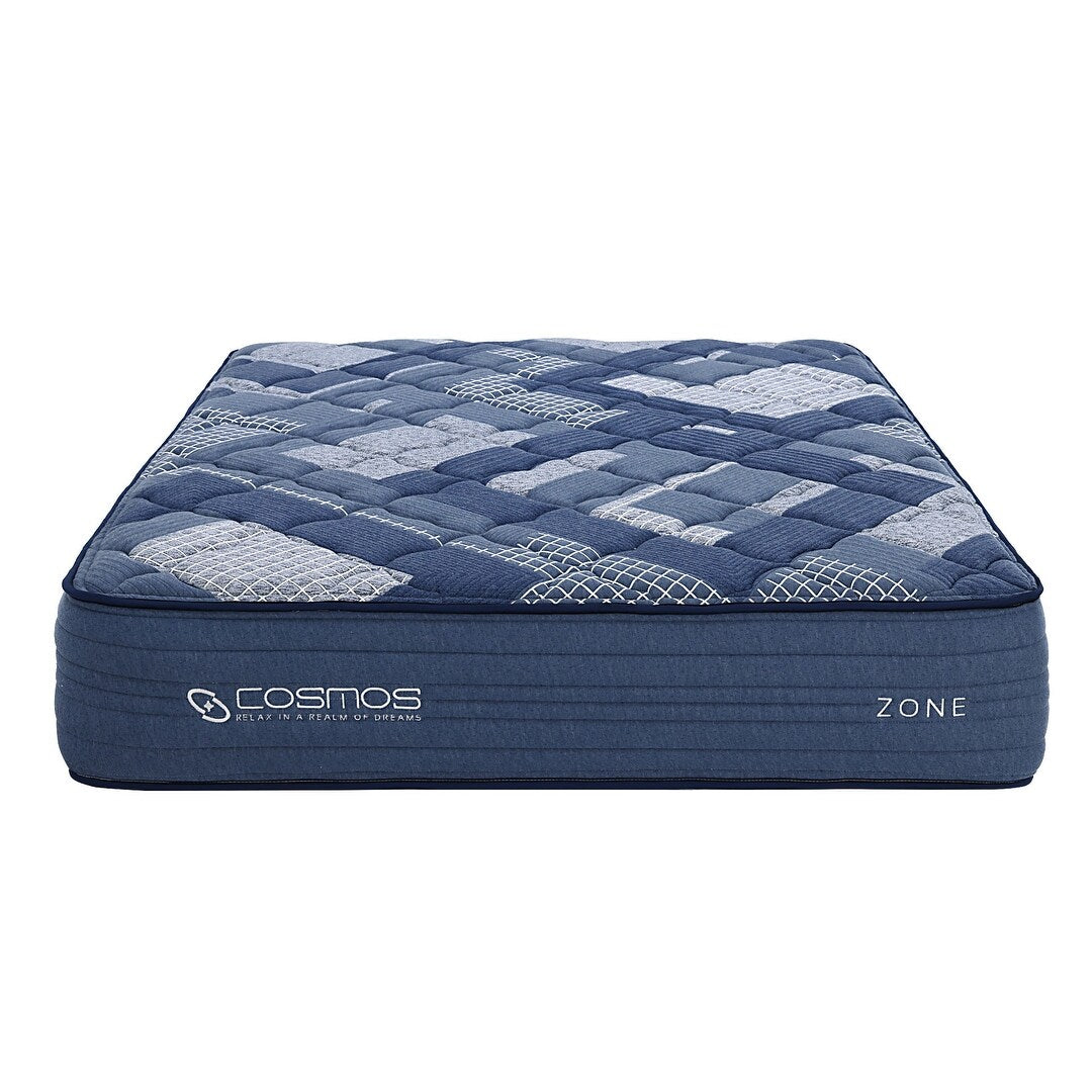 12 Inch King Mattress Pocket Spring Memory Foam Blue Multi in Box