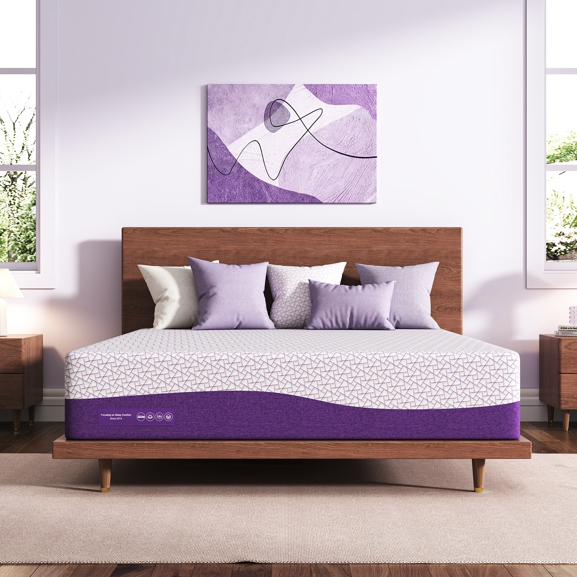 12 Inch Medium Firm Copper Gel Memory Foam Mattress for Back & Pressure Relief - CertiPUR-US Certified