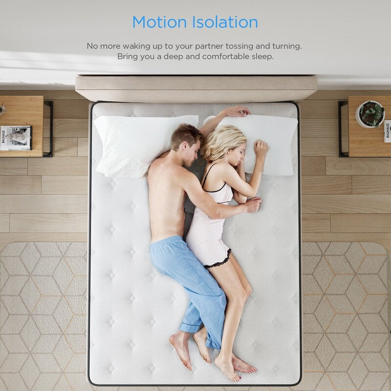 12 in Hybrid Mattress in a Box with Gel Memory Foam, Back Pain Relief & Cooling, Medium Firm Support