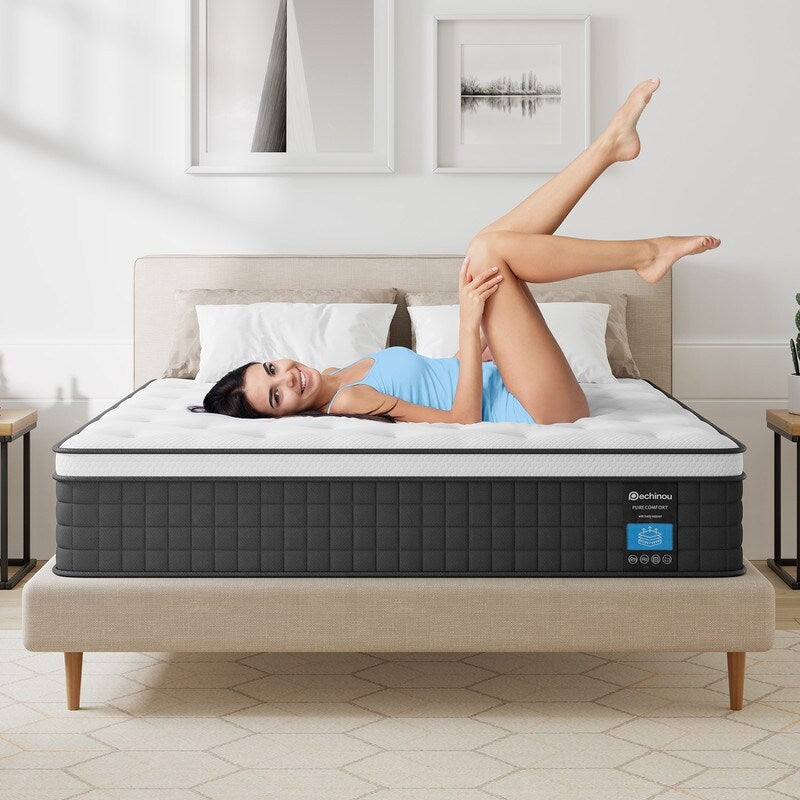 12 in Hybrid Mattress in a Box with Gel Memory Foam, Back Pain Relief & Cooling, Medium Firm Support