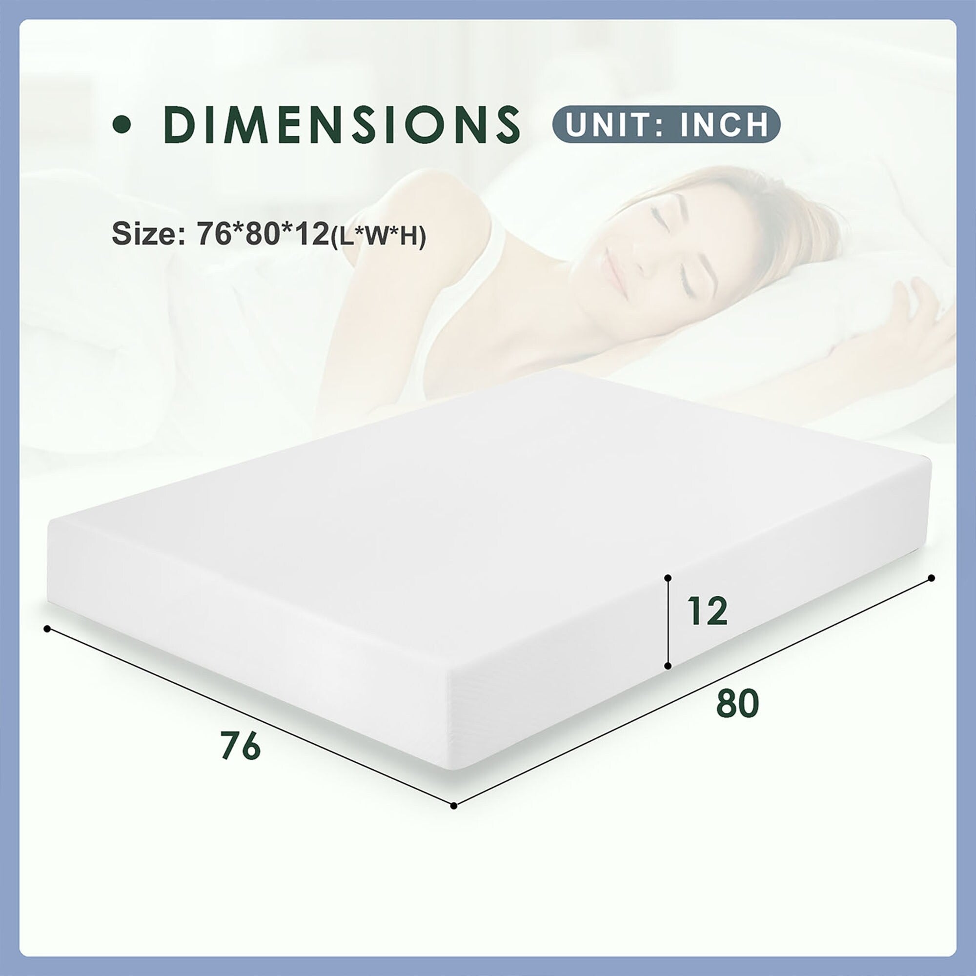 12 in. Gel-Infused Memory Foam Mattress