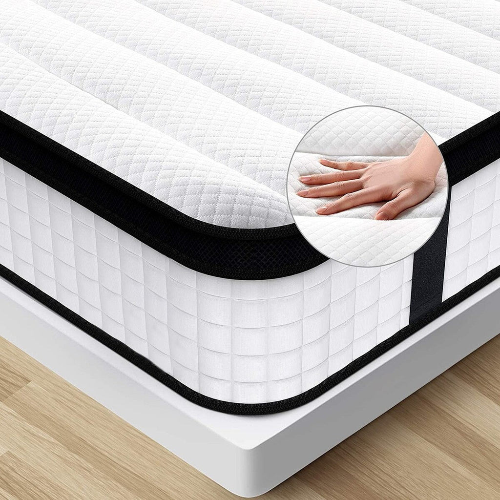 12 in. Medium Gel Memory Foam Hybrid Pocket Spring Pillow Top Full XL Mattress