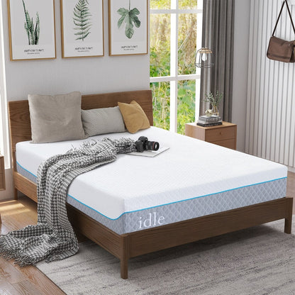 12 inch Gel Memory Foam Mattress, Cooling Medium Feel Bed Mattress in a Box, CertiPUR-US