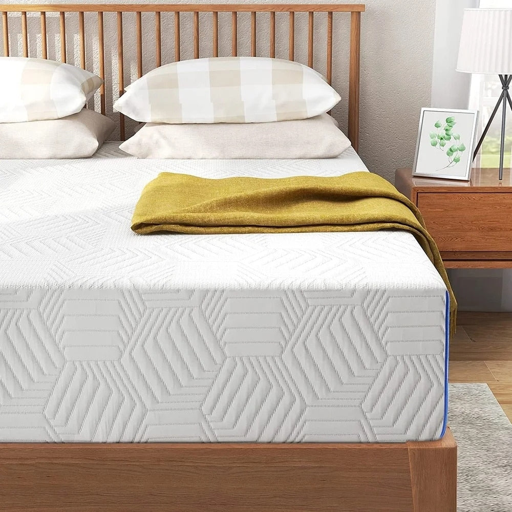 12 inch Foam and Spring Hybrid Mattress, Medium Firm Feel Durable Support Mattress Bed in a Box