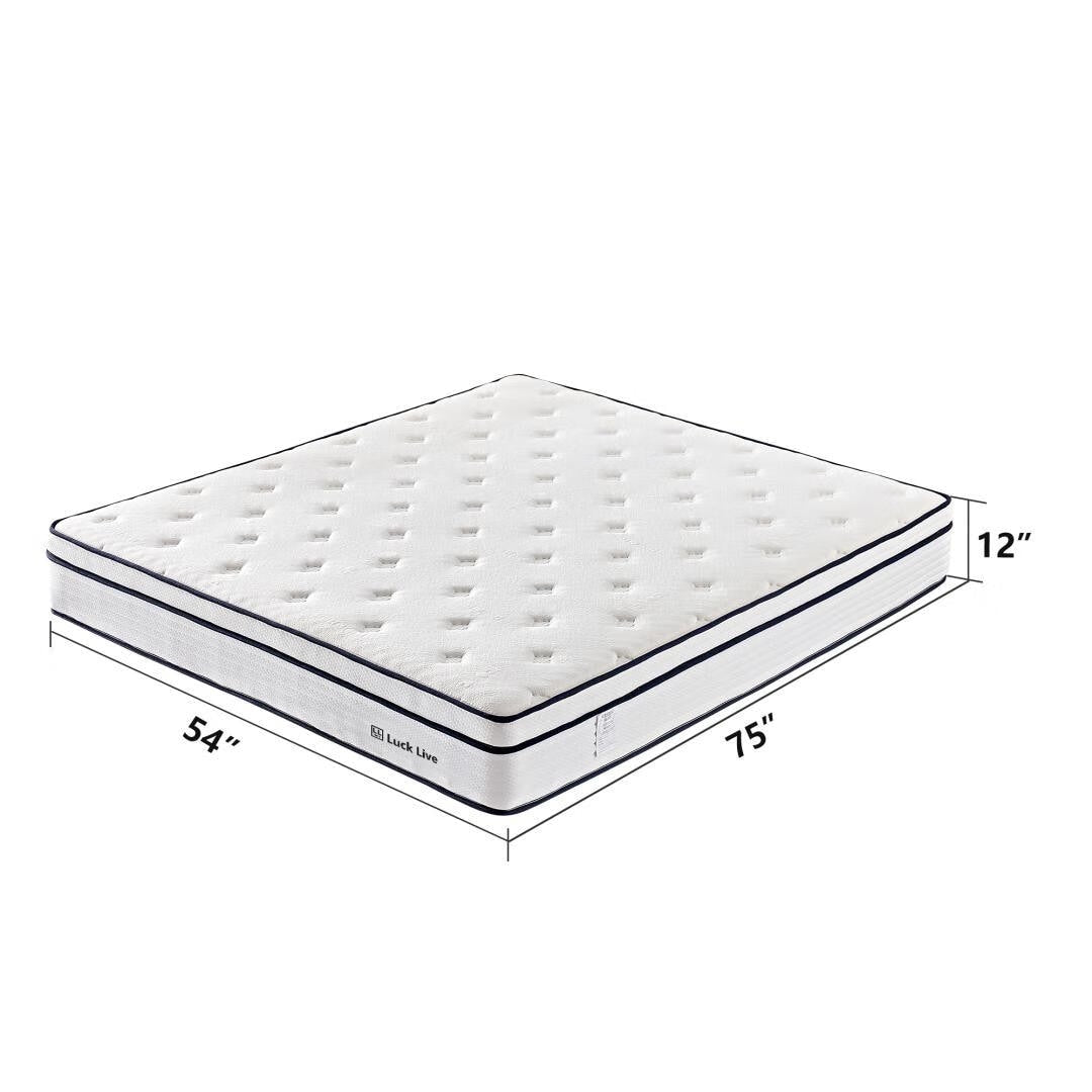 12 inch Medium Euro Top Gel Memory Foam Independent Bagged Spring Mattress in a Box