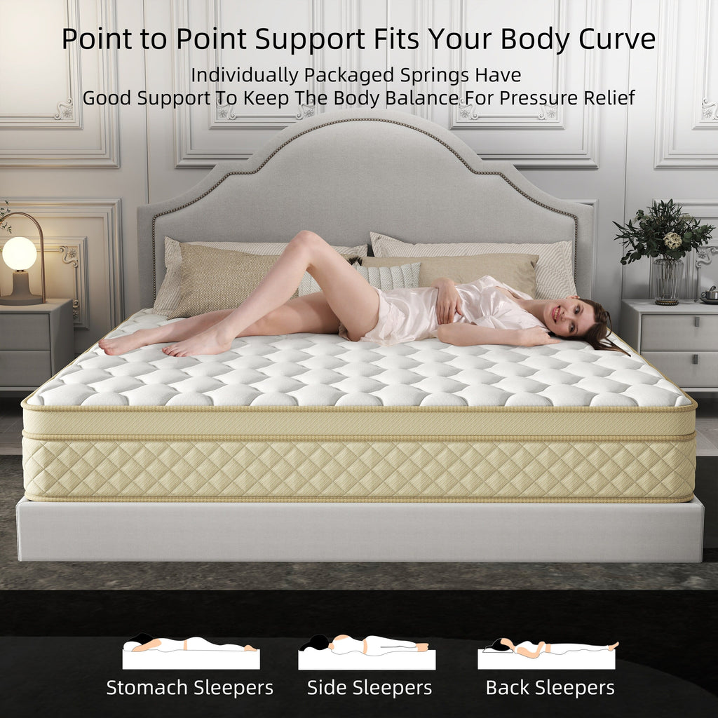12 Euro Top Medium Memory Foam Hybrid Mattress in a Box