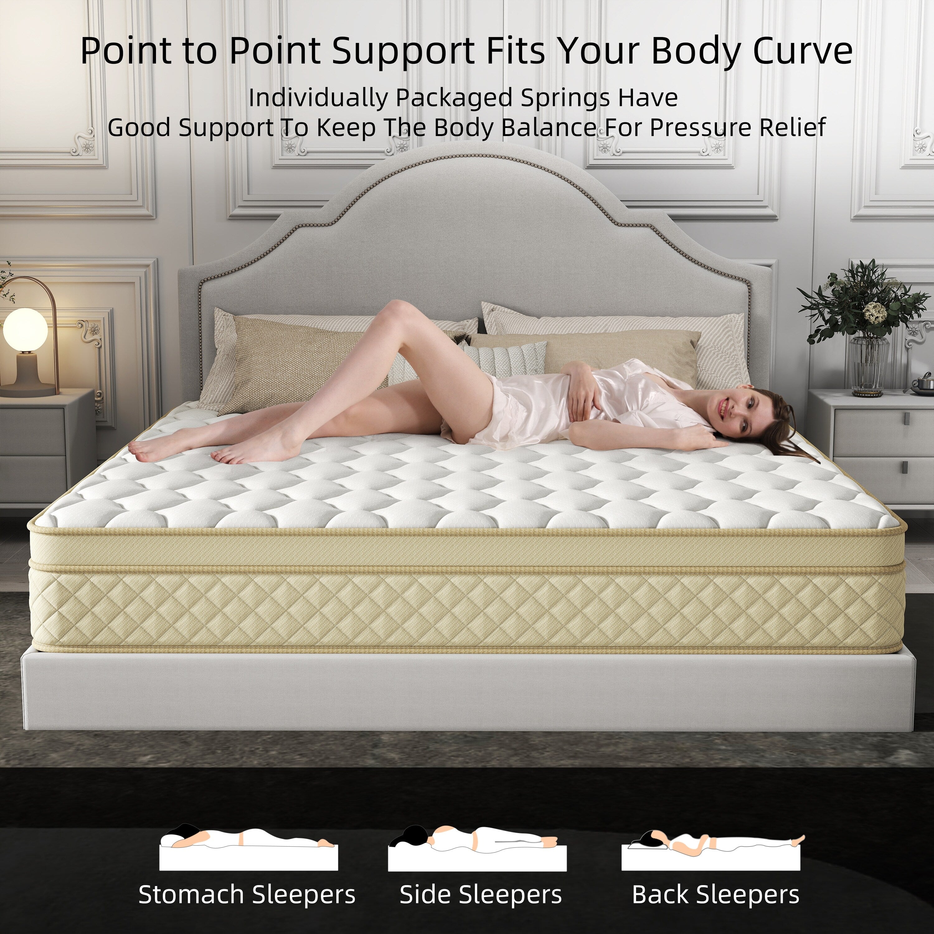 12 Euro Top Medium Memory Foam Hybrid Mattress in a Box