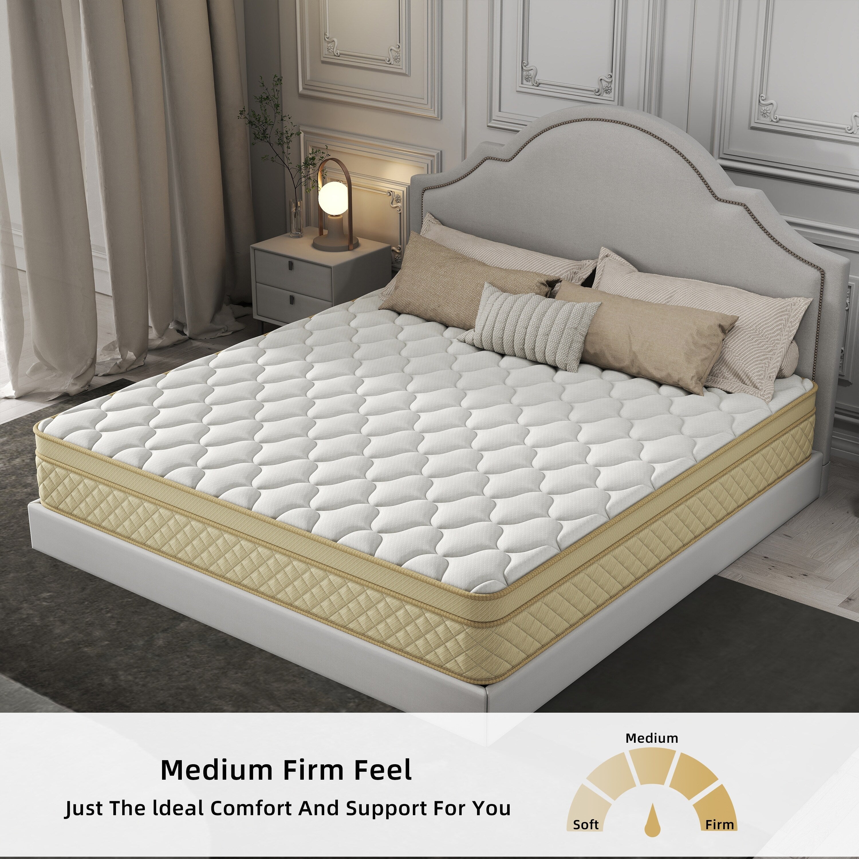 12 Euro Top Medium Memory Foam Hybrid Mattress in a Box
