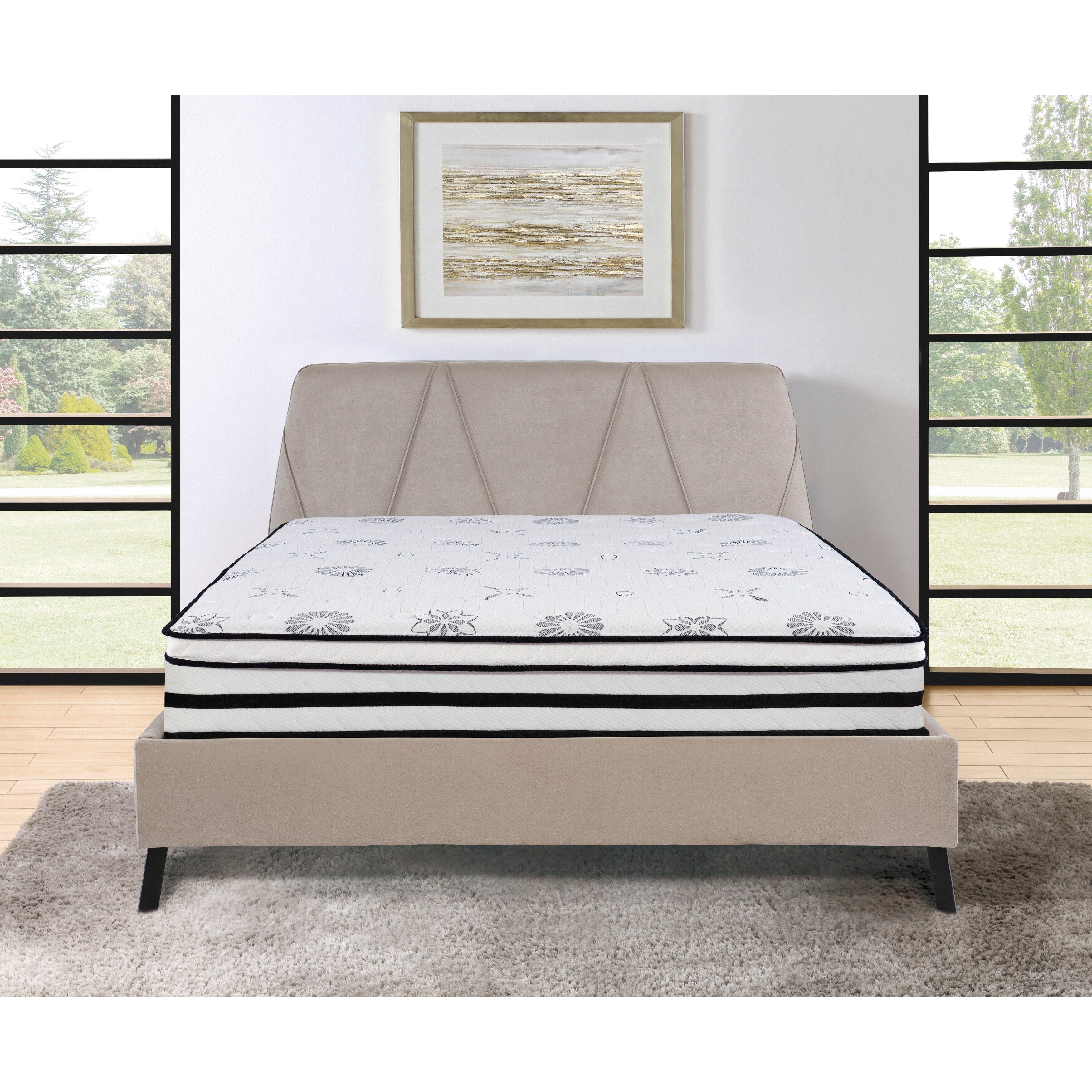 12 Highly Breathable Quilted Cover Hybrid Mattress in a Box