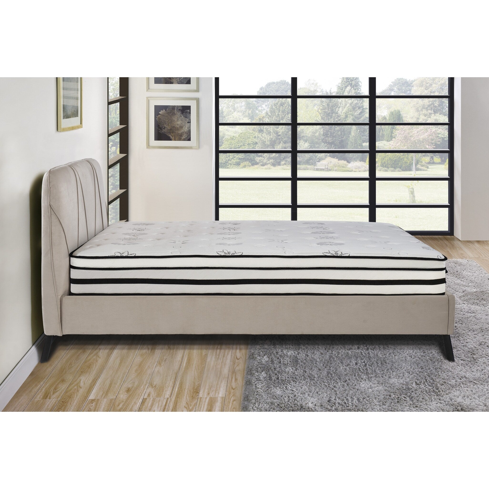 12 Highly Breathable Quilted Cover Hybrid Mattress in a Box