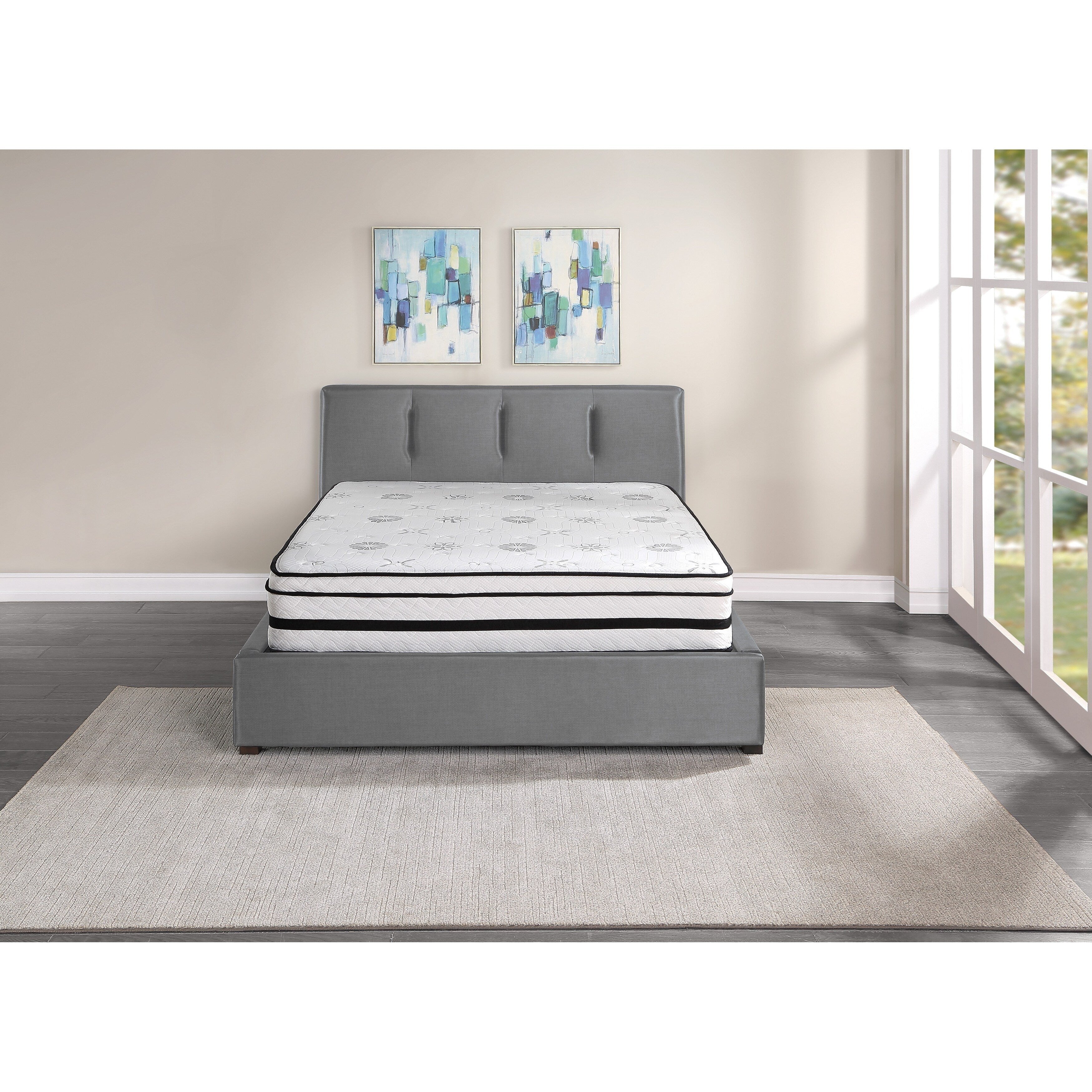 12 Highly Breathable Quilted Cover Hybrid Mattress in a Box