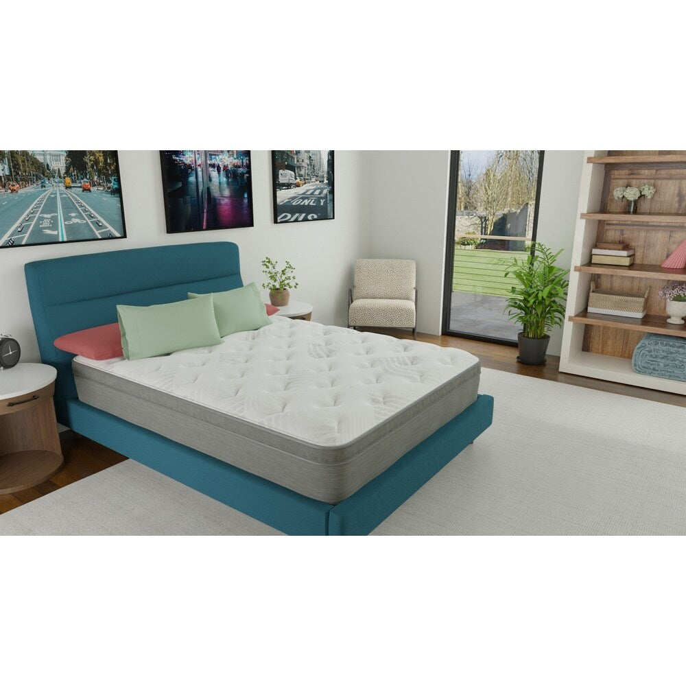 12 Hybrid Euro Top Plush Convoluted Foam Mattress