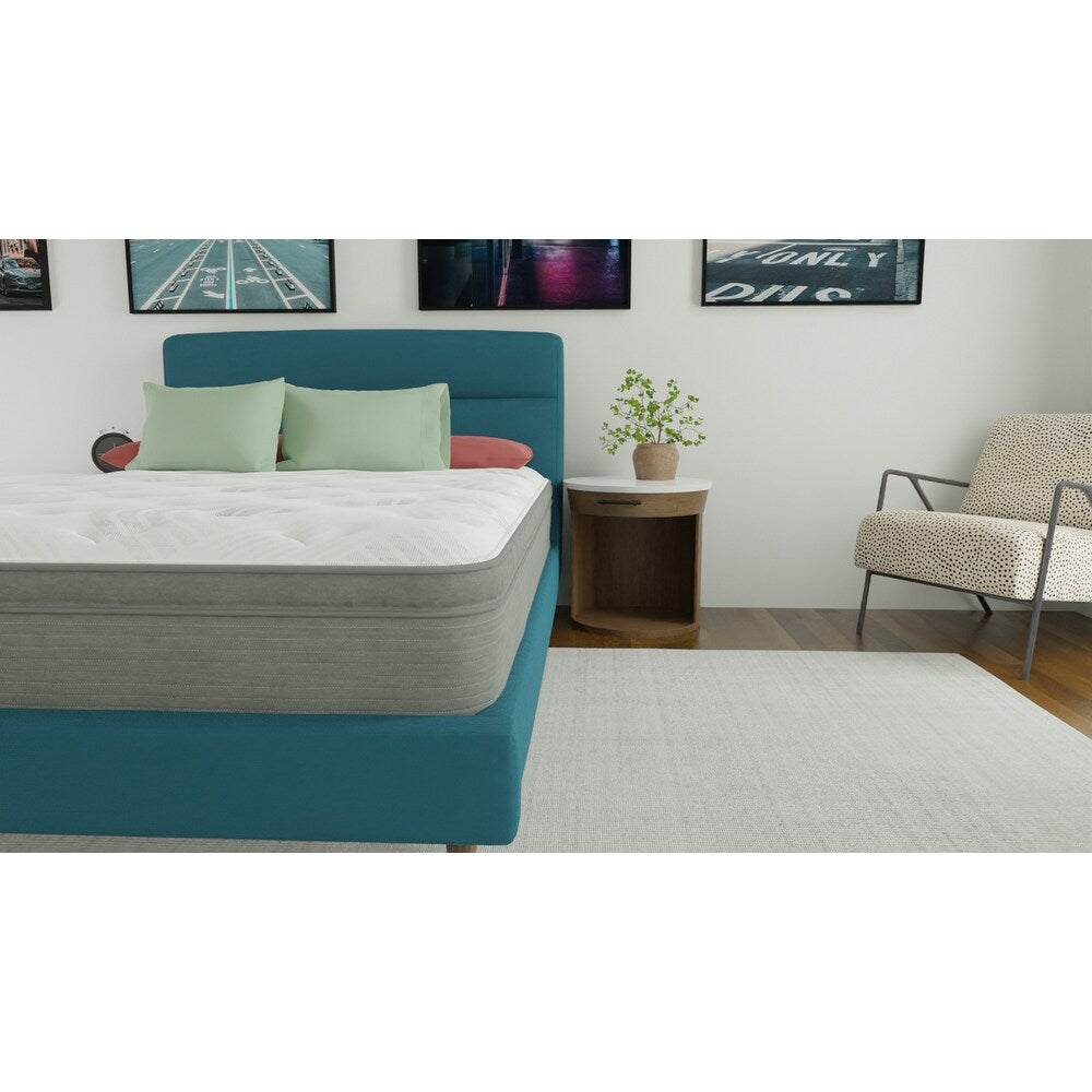 12 Hybrid Euro Top Plush Convoluted Foam Mattress