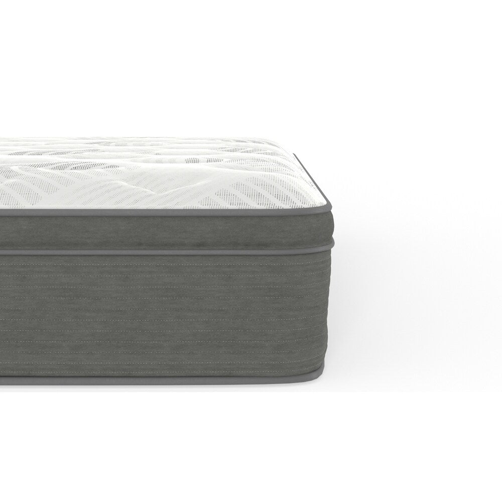 12 Hybrid Euro Top Plush Convoluted Foam Mattress