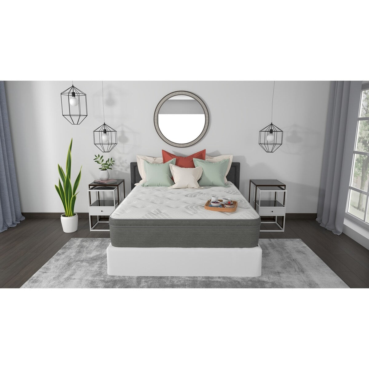 12 Hybrid Euro Top Plush Convoluted Foam Mattress