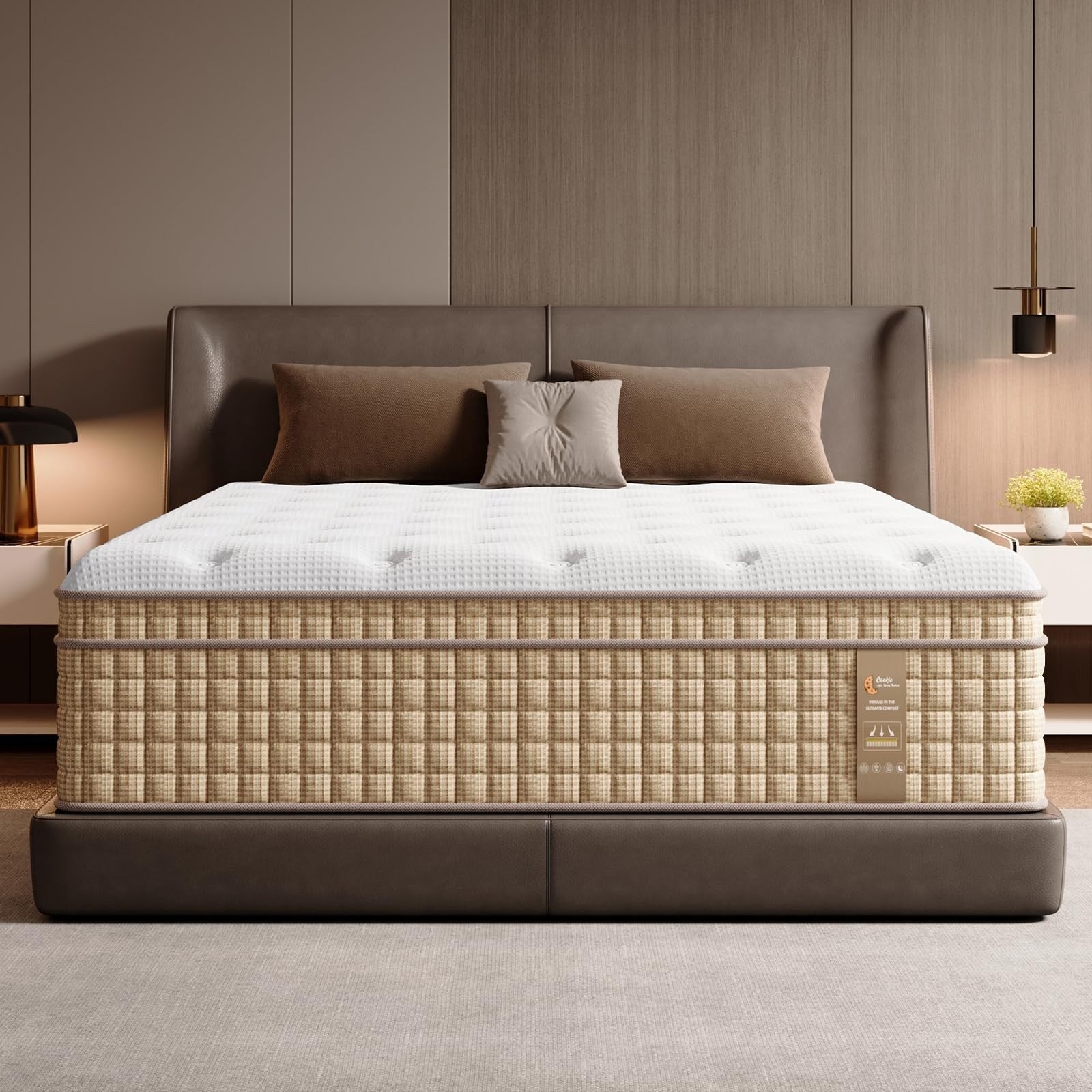 12 Hybrid Innerspring Mattress with Gel Memory Foam Fiberglass-Free Medium Plush CertiPUR-US Certified