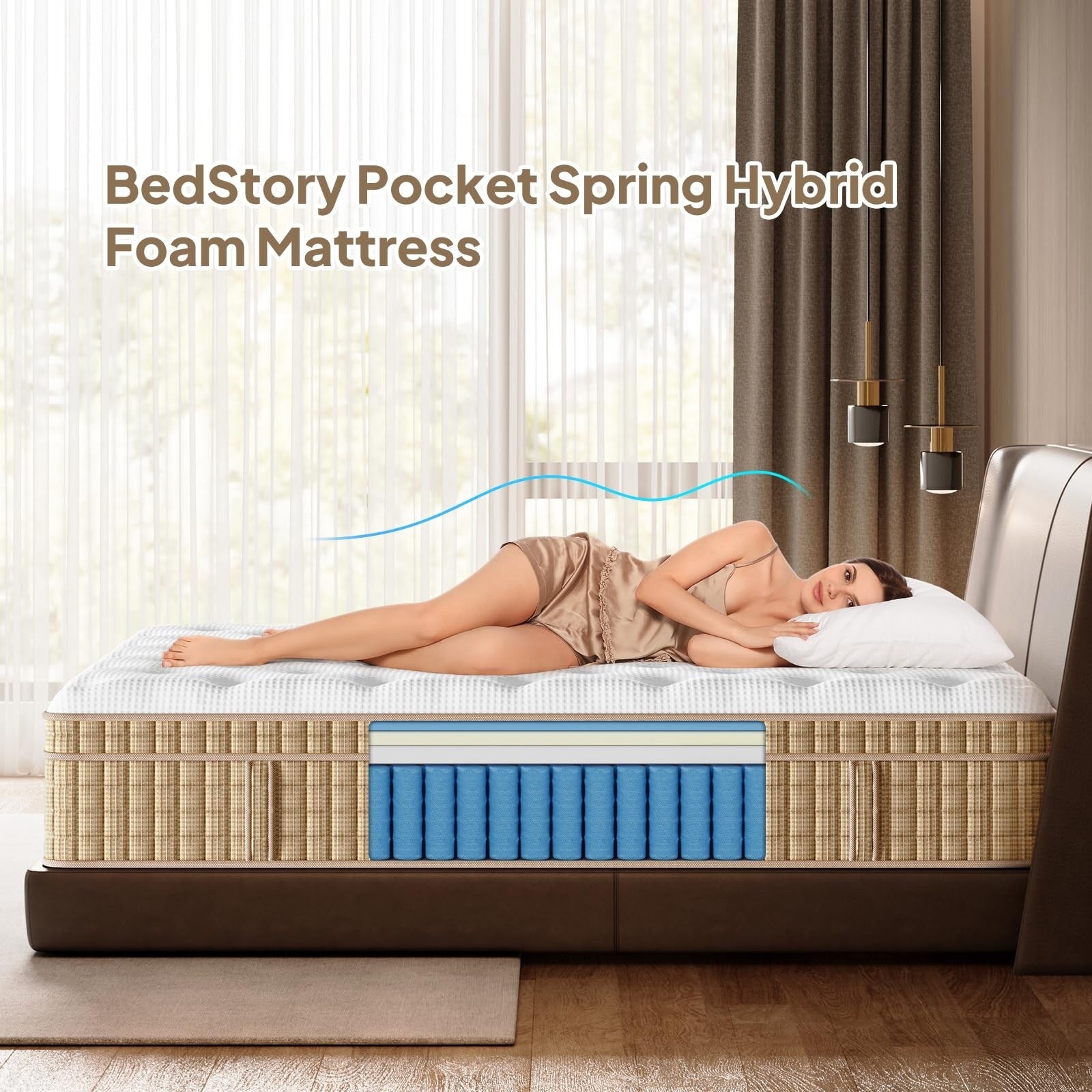 12 Hybrid Innerspring Mattress with Gel Memory Foam Fiberglass-Free Medium Plush CertiPUR-US Certified