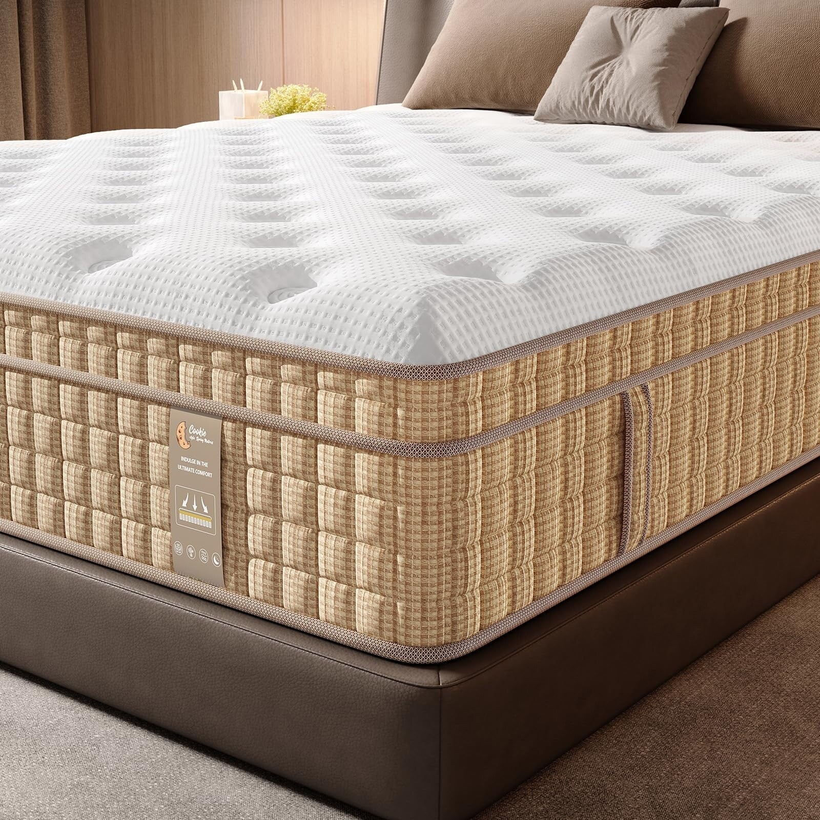 12 Hybrid Innerspring Mattress with Gel Memory Foam Fiberglass-Free Medium Plush CertiPUR-US Certified