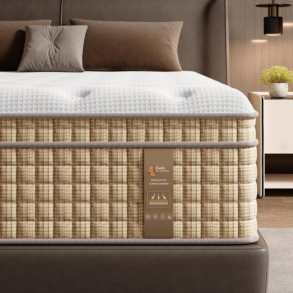12 Hybrid Innerspring Mattress with Gel Memory Foam Fiberglass-Free Medium Plush CertiPUR-US Certified