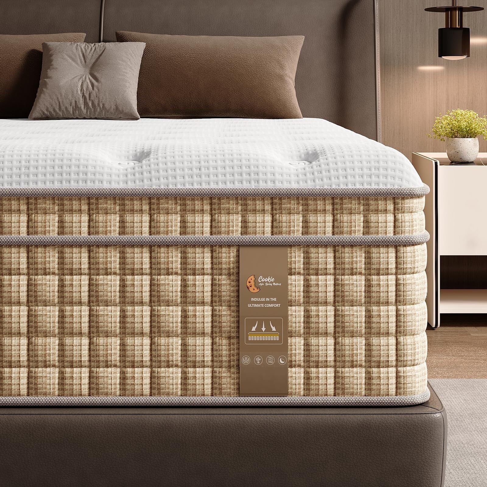 12 Hybrid Innerspring Mattress with Gel Memory Foam Fiberglass-Free Medium Plush CertiPUR-US Certified
