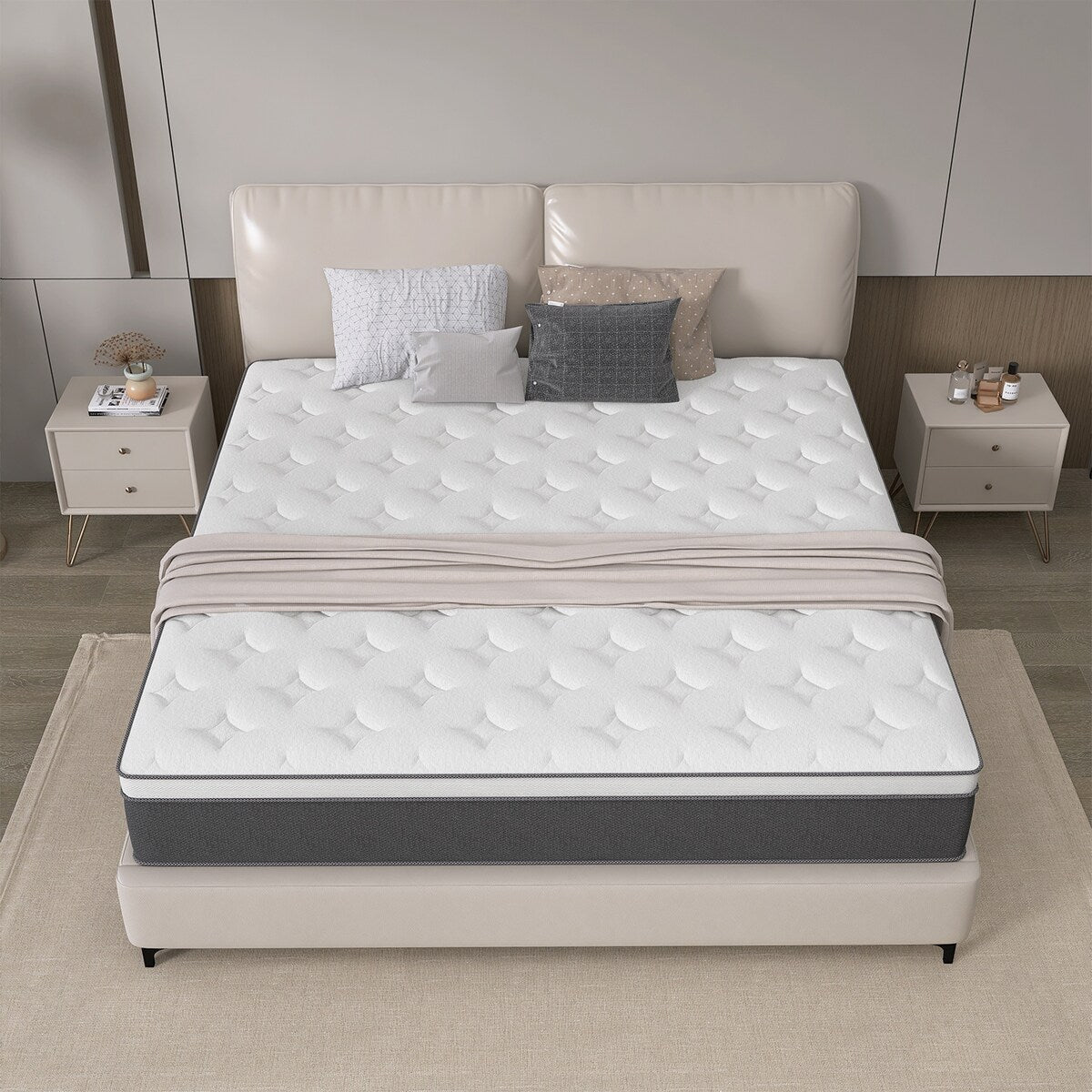 12 Hybrid of Cooling Gel Infused Memory Foam and Coils Mattress